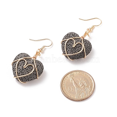 Heart Natural Lava Rock Dangle Earrings for Women(EJEW-JE04973)-3
