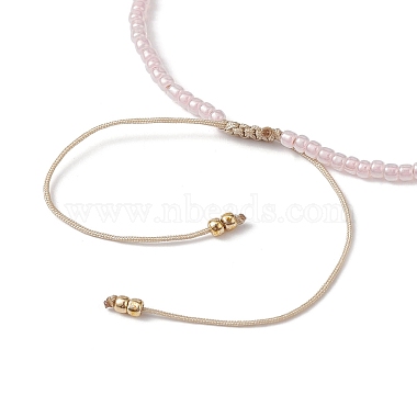 Heart Natural Shell & Glass Seed Braided Bead Bracelets(BJEW-JB09922-01)-4