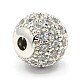 CZ Jewelry Brass Micro Pave Cubic Zirconia Round Beads(ZIRC-M024-04P)-2