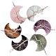 6Pcs 6 Style Natural & Synthetic Gemstone Tree of Life Wire Wrapped Pendants(G-SZ0001-66)-1