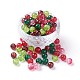 5 Colors Spray Painted & Baking Painted Crackle Glass Beads(CCG-X0010-05-8mm)-1