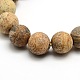 Frosted Natural Picture Jasper Round Bead Strands(G-M064-10mm-05)-2