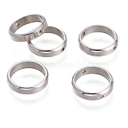 201 Stainless Steel Bead Frames, Ring, Stainless Steel Color, 12x3mm, 10mm inner diameter, Hole: 1mm(STAS-L262-05A-P)