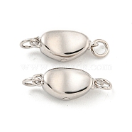 925 Sterling Silver Box Clasps, Real Platinum Plated, 19.5x6.5x5mm(STER-C005-12B-P)