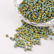 12/0 Opaque Colours Seep Glass Beads, Round Seed Beads, Light Sea Green, 1.5~2x2mm, Hole: 0.5mm, about 22500pcs/450g(SEED-M008-C02)