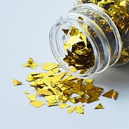 Plastic Candy Sequins/Paillette Chip, UV Resin Filler, for Epoxy Resin Jewelry Making, Gold, 3~25x2.8~6.5mm(DIY-I019-02I)