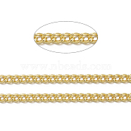 Brass Twisted Chains, Curb Chains, Unwelded, with Spool, Oval, Lead Free & Nickel Free & Cadmium Free, Golden, 1.8x1x0.36mm, about 301.83 Feet(92m)/roll(CHC-S100-G-NF)