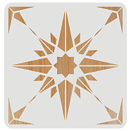 Large Plastic Reusable Drawing Painting Stencils Templates, for Painting on Scrapbook Fabric Tiles Floor Furniture Wood, Square, Star of David Pattern, 300x300mm(DIY-WH0172-621)