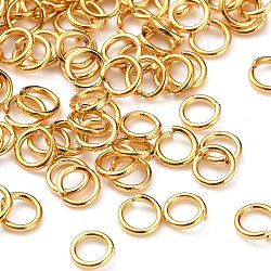 304 Stainless Steel Jump Rings, Open Jump Rings, Golden, 3.5x0.6mm, 22 Gauge, Inner Diameter: 2.3mm(STAS-D448-095G-3.5mm)