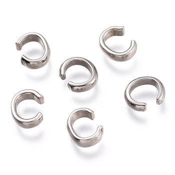 201 Stainless Steel Open Quick Link Connectors, Round, Stainless Steel Color, 5x6x2mm, Inner Diameter: 3mm