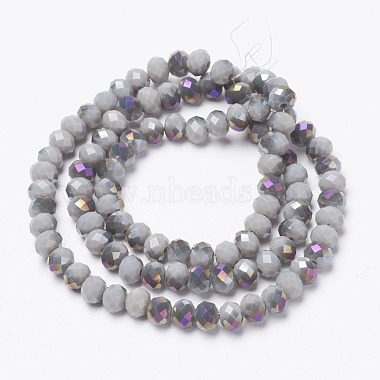 plaquer des brins de perles de verre opaques(EGLA-A034-P6mm-F15)-2