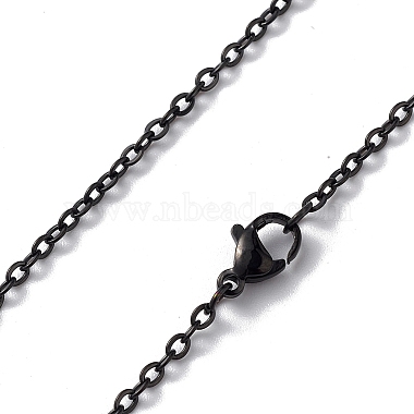 304 Stainless Steel Cable Chain Necklace for Men Women(NJEW-K245-024E)-2