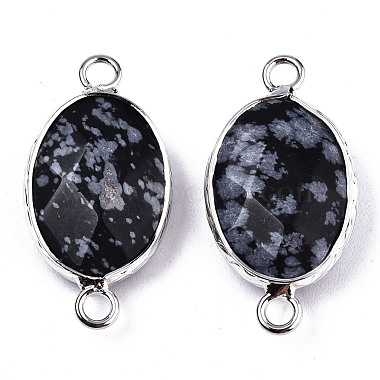 Natural Snowflake Obsidian Links/Connectors(G-T131-102-04)-2