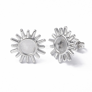 Stainless Steel Color Sun 304 Stainless Steel Earring Settings