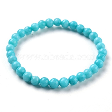 Dyed Natural Jade Beads Stretch Bracelets(BJEW-G633-A)-3
