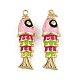 Brass Enamel Pendants(X1-KK-L241-23G-03)-1