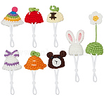 8Pcs 8 Styles Polyester Doll Hat, Doll Making Supplies Accessories, Mixed Shapes, 110~160x39~55x8~14mm, 1pc/style(DIY-SC0033-54B)
