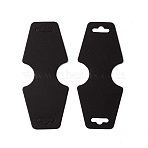 Blank Cardboard Necklace Display Cards, Black, 12x4.9x0.03cm, Hole: 19x7mm(CDIS-A004-01B)