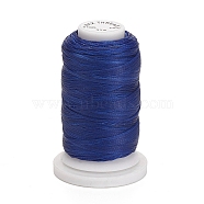 Waxed Polyester Cord, Flat, Royal Blue, 1mm, about 76.55 yards(70m)/roll(YC-E011-A-37)