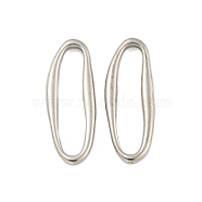 Non-Tarnish 304 Stainless Steel Linking Rings, Irregular Oval, Stainless Steel Color, 22x18x2mm, Inner Diameter: 18x3.5mm(STAS-A095-04B-P)