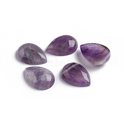 Natural Amethyst Cabochons, Teardrop, 25x18x6.5mm(G-L553-01C)