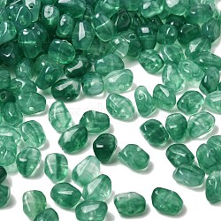 Opaque Acrylic Imitation Gemstone Beads, Nuggets, Sea Green, 9x7x5.5mm, Hole: 1.5mm, about 2500pcs/500g(OACR-G061-04I)