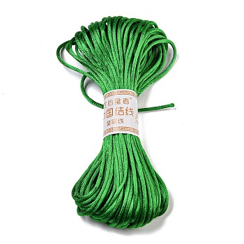 Polyester Embroidery Floss, Cross Stitch Threads, Green, 3mm, 20m/bundle