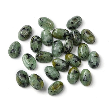 Natural African Turquoise(Jasper) Cabochons, Oval, 6x4x2~2.5mm