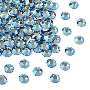 Preciosa&reg MAXIMA Crystal No Hotfix Flatback Stones, Czech Crystal, Dura Foiling, Round(438 11 615 Chaton Rose), 30150 200 Denim Blue AB, SS16(3.8~4mm)