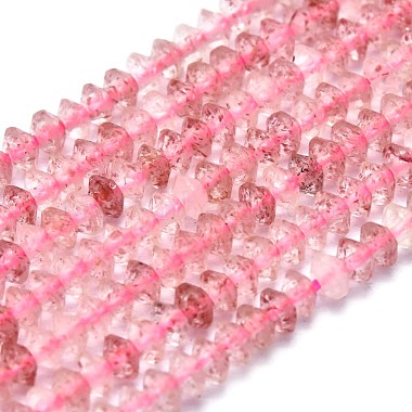3mm Bicone Strawberry Quartz Beads