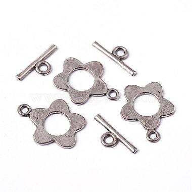 Flower Tibetan Style Alloy Toggle Clasps(X-A0977Y-NF)-2