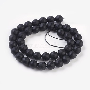 Synthetic Black Stone Beads Strands(X-G-C059-10mm-1)-2