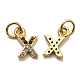 Brass Micro Pave Colorful Cubic Zirconia Charms(ZIRC-F092-01-X)-1