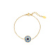 Stylish Stainless Steel Gold-Plated Cat Eye Necklace and Bracelet(UJ8969-2)-1