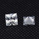 10PCS Clear Grade A Square Shaped Cubic Zirconia Pointed Back Cabochons(X-ZIRC-M004-7x7mm-007)-2