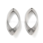 304 Stainless Steel Pendants, Marquise Shape Charms, Cut-Out, Stainless Steel Color, 26x12x5mm, Hole: 1mm(STAS-K291-20A-P)