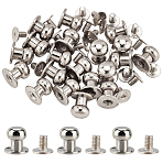 4Bag Alloy Cabinet Door Knobs, Kitchen Drawer Pulls Cabinet Handles, with Iron Screws, for Dresser Drawers, Platinum, 10x10mm, Hole: 2.6mm, 5pcs/bag. 4bag(FIND-GF0002-73P)