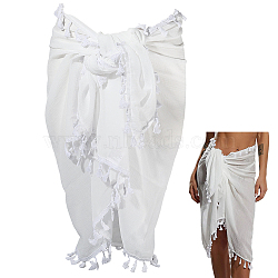 Polycotton Chiffon Skirt Accessories, White, 1650x660x1mm(AJEW-WH20077-044C)