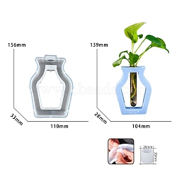 DIY Silicone Vase Molds, Decoration Making, Resin Casting Molds, For UV Resin, Epoxy Resin, Bottle, White, 155x110x32.5mm(SIMO-H022-01A)