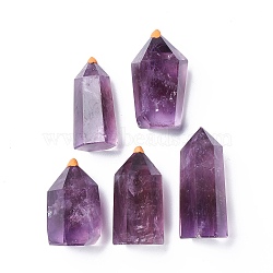 Natural Amethyst Tower Home Display Decoration, Healing Stone Wands, for Reiki Chakra Meditation Therapy Decos, Hexagon Prism, 40~53x20~26x17~21mm(DJEW-G036-02)