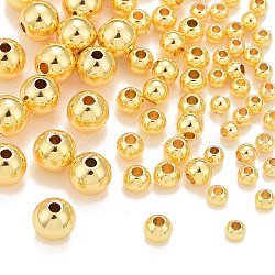 Brass Real 18K Gold Plated Solid Beads, Rondelle, 180pcs/box(KK-PH0036-73)