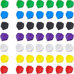 70Pcs 7 Colors ABS Dart Flights Wholesale for Steel Tip Dart and Soft Tip Darts, Mixed Color, 43x36x0.5mm, Fold: 43.5x36x36mm, 10Pcs/color(FIND-CA0006-66)