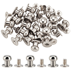 4Bag Alloy Cabinet Door Knobs, Kitchen Drawer Pulls Cabinet Handles, with Iron Screws, for Dresser Drawers, Platinum, 10x10mm, Hole: 2.6mm, 5pcs/bag. 4bag(FIND-GF0002-73P)