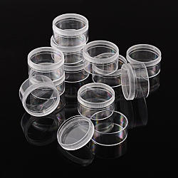 Plastic Bead Containers, Round, 12 Compartments, Clear, 3.8x2.1cm, Capacity: 3ml(0.1 fl. oz)(X-CON-S039)