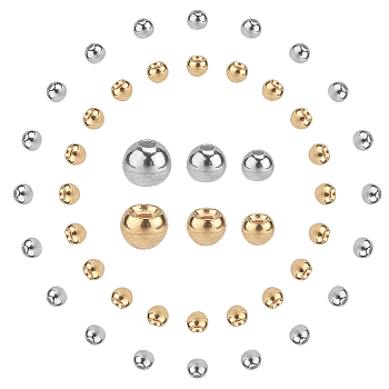 Tungsten Counter Sunk Beads, Round, Platinum & Golden, 2.5~3.5x1.5~2.5mm, Hole: 0.8~1mm, 120pcs/box