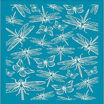 Silk Screen Printing Stencil, for Painting on Wood, DIY Decoration T-Shirt Fabric, Dragonfly Pattern, 100x127mm