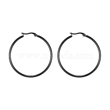304 Stainless Steel Hoop Earrings(EJEW-F105-09B)-2