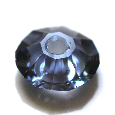5mm PrussianBlue Flat Round Glass Beads
