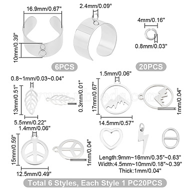 DIY Charm Cuff Ring Making Kit(DIY-UN0003-69)-2