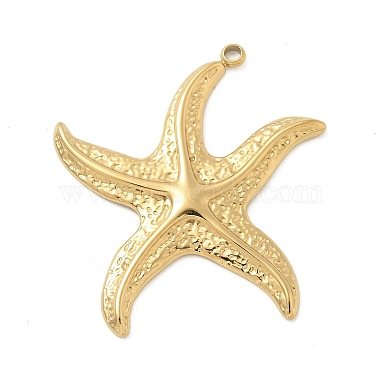 Golden Starfish 304 Stainless Steel Pendants